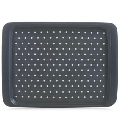 Zeller Dienblad - antislip - grijs - kunststof - 35 x 26 cm Zeller Dienblad - antislip - grijs - kunststof - 35 x 26 cm