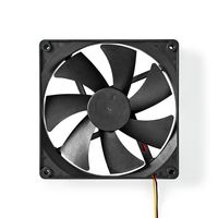 Nedis DC Ventilator | DC | 140 mm | 3-pin | 24.9 dBA | Zwart | 1 stuks - DCFAN14025BK DCFAN14025BK - thumbnail