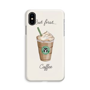 But first coffee: iPhone Xs Volledig Geprint Hoesje
