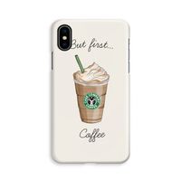 But first coffee: iPhone Xs Volledig Geprint Hoesje