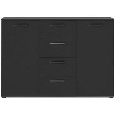 Kast Praag - antraciet - 85x120x35 cm - Leen Bakker