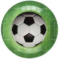 Santex Voetbal thema feest bordjes - 10x stuks - 23 cm - EK/WK themafeest Santex Voetbal thema feest bordjes - 10x stuks - 23 cm - EK/WK themafeest