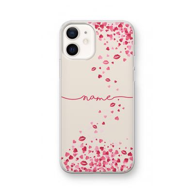 Hartjes en kusjes: iPhone 12 Transparant Hoesje