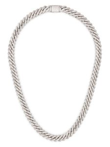 DARKAI mini collier Prong Pavé à pierres - Argent