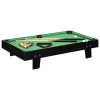 vidaXL Minipooltafel 3 Feet 92x52x19 cm zwart en groen - thumbnail