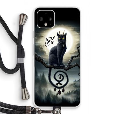 Moonlight Companions: Pixel 4 Transparant Hoesje met koord