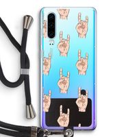 Rock: Huawei P30 Transparant Hoesje met koord