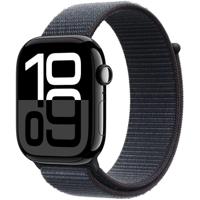Apple Watch Series 10 GPS + Cellular 46mm Aluminium Case met Ink Sport Loop Smartwatch Zwart