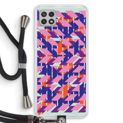 Skew Blush 3: Samsung Galaxy A22 4G Transparant Hoesje met koord