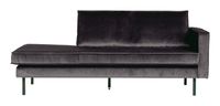 BePureHome Daybed Rodeo Rechts, Velvet - Antraciet