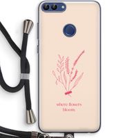 Where flowers bloom: Huawei P Smart (2018) Transparant Hoesje met koord