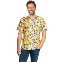 Tropical party Hawaii blouse heren - banaan - geel - carnaval/themafeest - plus size