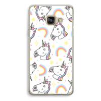 Rainbow Unicorn: Samsung Galaxy A3 (2016) Transparant Hoesje