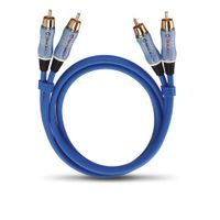 OEHLBACH BEAT! INTERLINK Blue 0.5m audio kabel 0,5 m 2 x RCA Blauw - thumbnail