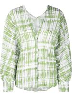 Vince blouse en soie à imprimé tie dye - Vert