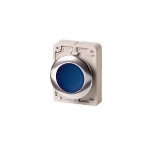 Eaton 182940 Druktoets Plat, Rond, Verchroomd Blauw 1 stuk(s)