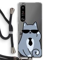 Cool cat: Sony Xperia 1 III Transparant Hoesje met koord