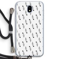 Pluimen: Samsung Galaxy J5 (2017) Transparant Hoesje met koord