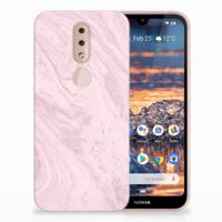 Nokia 4.2 | TPU | Siliconen hoesje | Marble Pink - Origineel Cadeau Vriendin