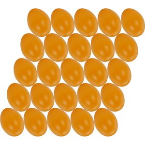 75x stuks licht oranje hobby knutselen eieren van plastic 4.5 cm