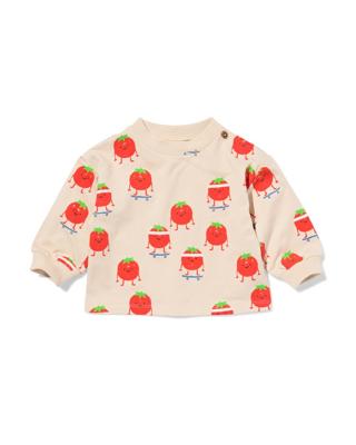 HEMA Baby T-shirt tomaten ecru (ecru)