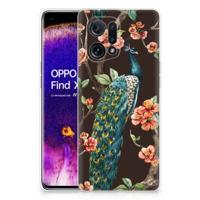 OPPO Find X5 | TPU Hoesje | Pauw met Bloemen