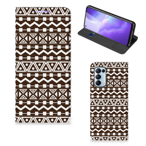 OPPO Find X3 Lite Hoesje met Magneet Aztec Brown