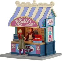 Lemax rosette&apos;s dessert bar verlicht kerstdorp tafereel Caddington Village 2023