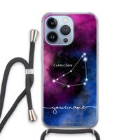 Sterrenbeeld - Donker: iPhone 13 Pro Transparant Hoesje met koord