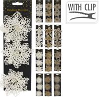 Bloem op clip glitter set3 winterwit Nampook - Nampook