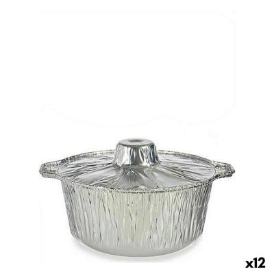 Keukenhaakjes Kinvara 66105 66105 Zilverkleurig Zilver Wegwerpbaar Met deksel Pan