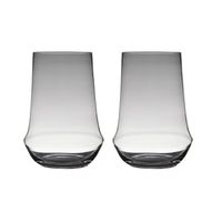 Set van 2x stuks transparante luxe grote vaas/vazen van glas 35 x 25 cm