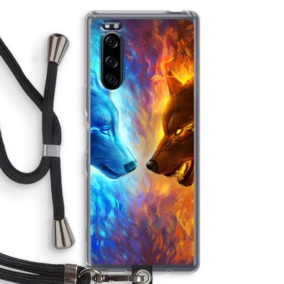 Fire & Ice: Sony Xperia 5 Transparant Hoesje met koord