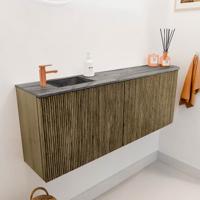 Toiletmeubel Mondiaz Joya Dlux | 111.6 cm | Meubelkleur Dusk | Faye wastafel Sombra Wasbak Links | 1 kraangat