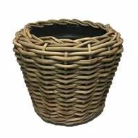 Drypot rotan rond d83h61cm grijs