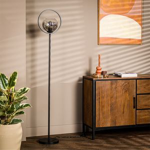 Haluta Vloerlamp Toby - 1-lichts - Smoke Glass