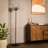 Haluta Vloerlamp Toby - 1-lichts - Smoke Glass