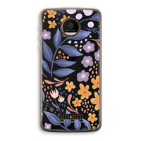 Flowers with blue leaves: Motorola Moto Z Force Transparant Hoesje