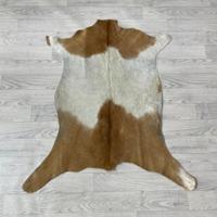 Geitenhuid bruin creme wit 100x90cm