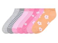 pepperts! 7 Paar kinder sokken (roze/oranje/grijs, 35/38)