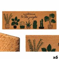 Deurmat GiftDecor Jungle Natuurlijk PVC Kokosvezel 120 x 1 x 40 cm (6 Stuks)