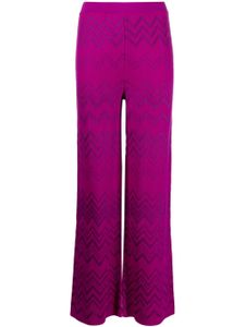 Missoni pantalon droit à motif zig-zag brodé - Violet