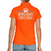 Kingsday party crew polo shirt oranje voor dames - Koningsdag polo shirts - thumbnail