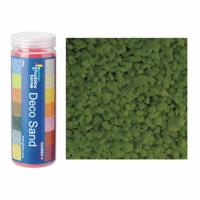 Decoratie zand/kiezels - 2x - donker groen - 500gr - zandkorrels - mini steentjes - 2 tot 6 mm