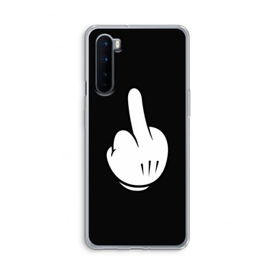 Middle finger black: OnePlus Nord Transparant Hoesje