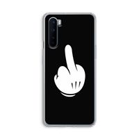 Middle finger black: OnePlus Nord Transparant Hoesje Middle finger black: OnePlus Nord Transparant Hoesje