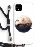 Yin Yang Wolves: Pixel 4 XL Transparant Hoesje met koord