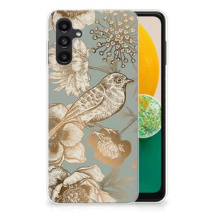 TPU Case voor Samsung Galaxy A13 | A04s Vintage Bird Flowers