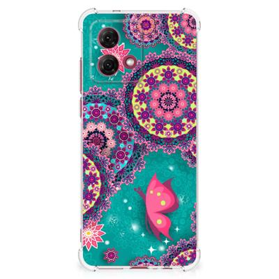 Motorola Moto G84 Back Cover Cirkels en Vlinders Motorola Moto G84 Back Cover Cirkels en Vlinders