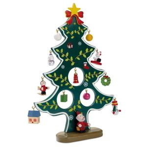 Houten Kerstboom met hangers
